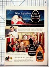 1949 Schenley Whiskey Vintage Ad Streamliner Train Club Car Bar picture