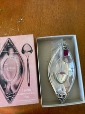 1847 Rogers Bros Garland Floral 2pc Entertainment Set Spoon & Tray Silverplate picture