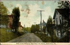 1912. HILL AVENUE LOOKING EAST FROM 7TH, EMLENTON, PA. POSTCARD ZT7 picture