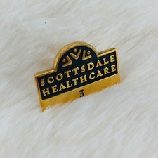 Scottsdale Healthcare Employee 3 Year Service Award Gold Tone Lapel Pin Tharpe picture