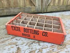 Wood Excel Soda Crate Breese IL Illinois for 24 Bottle Ski Life Beer Bottling Co picture