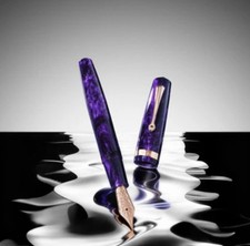 OMAS Studio Fountain Pen in Ametista Profondo with Rose Gold Trim - Medium - NEW picture