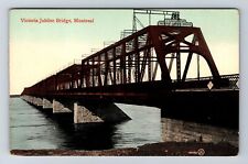 Montreal Quebec-Canada, Victoria Jubilee Bridge, Antique, Vintage Postcard picture