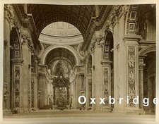 Napoli Sommers Rome Oversize 1880 Photo St Peter's Papal Catholic Cathedral picture