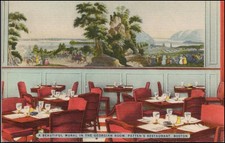 Beautiful Mural In The Georgian Room, Patten's Restaurant,Boston--Postcard Y993 picture