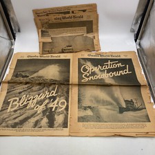 RARE Vintage Jan Feb 1949 BLIZZARD OF '49 Omaha World Herald Newspaper NEBRASKA picture