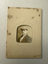 Adult Male Antique Cabinet Card Small Photo c.1900 Demers & Sons Holyoke, Ma. picture