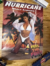 1990s Beer Promo Poster Latina Hurricane Malt  picture