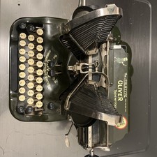 Antique 1900's Oliver No 9 Batwing The Printype Typewriter needs oiling  picture