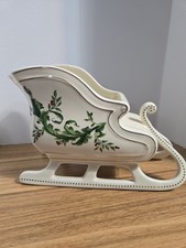 Vintage FTD ceramic Christmas sleigh planter or vase picture