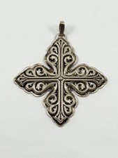 Vintage Reed & Barton Sterling Silver 1978 Christmas Cross Ornament picture