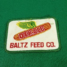 Vintage DEKALB BALTZ FEED CO. Embroidered Patch Agriculture Seed Corn Logo picture