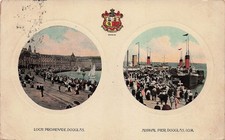 Douglas Isle of Man Loch Promenade Pier Harbor Cunard Line Ship Postcard J63 picture
