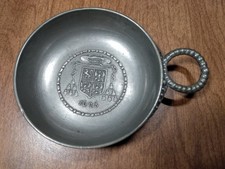 Vintage French Winetaster Pewter Vessel picture
