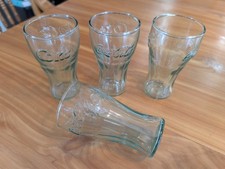 Coke 6oz Tumbler Illinois Glass Company IG Coca Cola Green Glass Set of 4 picture