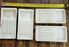 Lot Of 6 VINTAGE 1950s DENTAL MILK GLASS INSTRUMENT TRAYS #17 picture