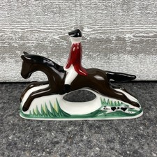 Vintage PIA Bone China Fox Hunt Horse Rider Napkin Ring Philippines 1986 picture
