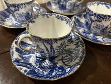 VTG Royal Crown Derby Mikado Blue Cup/Saucer Set  picture