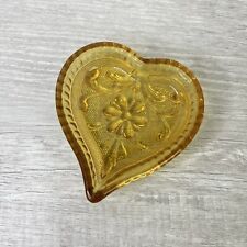 Tiera Indiana Glass Heart Shaped Trinket Dish Tray picture