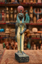 Large Heavy Ancient Egyptian Horus Stone Statue Carefully Hand Painted picture