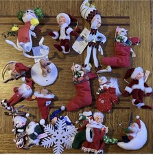 15 Annalee Santa Christmas Dolls And Decorations, Beautiful picture