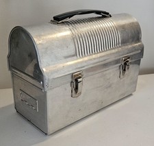 Iconic Vintage Aluminum Lunch Box 1940s–1950s picture