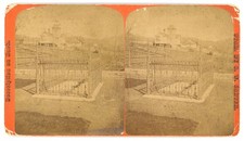 UTAH STEREOVIEW - Salt Lake City - Brigham Young Grave - CW Carter 1880s picture