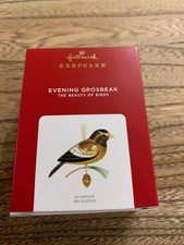 Hallmark Keepsake Ornament 2021 Beauty of Birds Evening Grosbeak 17th #17 Series picture