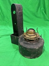 Antique P & A Burner Tin Primitive 4” Handled Oil Lamp picture