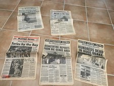 Lot Of Vintage 80s San Francisco Newspapers 80s Earthquake Giants See Pictures  picture