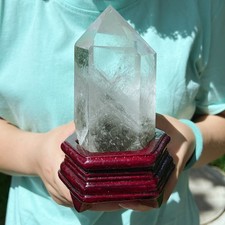 2.39LB Natural Clear Phantom Quartz Obelisk Crystal Wand Point Healing C3046 picture