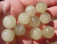 about 25 carats 16mm round sphere Libyan Desert Glass BEAD $17.99 each + COA picture