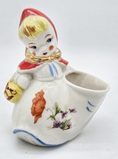Vintage Hull Pottery Little Red Riding Hood Open Sugar Bowl Figurine Pat 135889 picture
