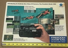 VTG MINOLTA Freedom Zoom 105i Camera Photo STORE SIGN Countertop Advertisement picture