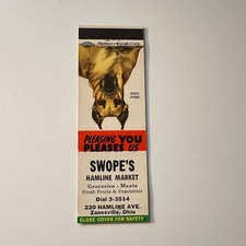 Swope's Hamline Market Zanesville OH Vintage Matchbook Cover 5MB125-5-1 picture