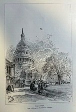1920 Vintage Magazine Illustration The Capitol by Herbert Pullinger picture