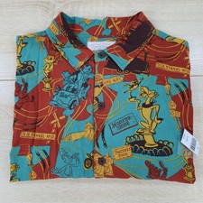 NEW Men's 2XL Disney Anniversary Kevin & Jody Mr Toad Wild Ride Hawaiian Shirt picture