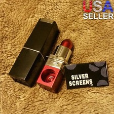 NEW Small Red Metal Lipstick Smoking Pipe Tobacco Herb Portable Travel Size picture