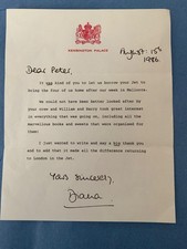 Princess Diana - wonderful hand signed letter - great content picture