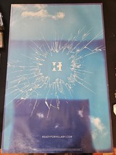 Extremely Rare Hillary Clinton Breaking The Glass Ceiling Campaign Poster... picture