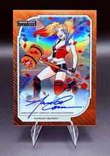 2026 UD DC Platinum Harley Quinn #10 Creator Art Variant Orange Rainbow Auto picture