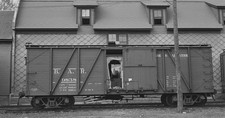 A car of the Bangor & Aroostook Railroad at a potato storehouse 1940 8.5 x 11 picture