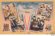 Postcard Greetings Fort Custer MI NR picture