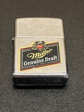 Vintage Zippo Miller Genuine Draft Beer Advertising Lighter K VIII 1992 picture