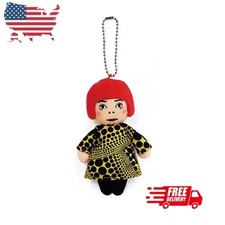 10cm New Yayoi Kusama humanoid Polka-dot No face Man keychain bag hanging picture