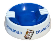 Vintage Chesterfield Filter Cigarettes Porcelain Ashtray Made In Japan 6.5” picture
