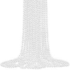 12 Pack Faux Pearl Necklace Bulk Long Pearl 's Jewelry 1920s White Pearl Part... picture