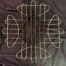 Vintage Chrome and Acrylic Fruit Bowl Mid Century Modern picture