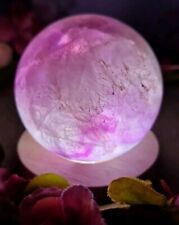 Beautiful Pastel Fluorite Crystal Sphere With Rainbows 56mm 309g & Light Stand picture