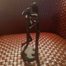 Vintage Bronze Ballroom Dancing Couple Sculpture 8.5” Brutilist picture